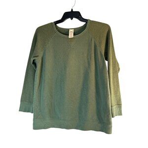 Faded Glory Womens Top Long Sleeves Green Size L 12-14